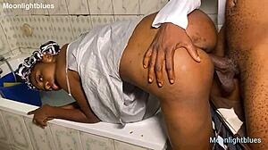 So this lucky plumber had one-time sex with her in the bathroom