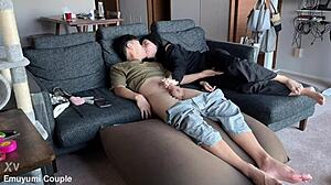 college coed's sensitive body squirts from fingering in amateur japanese video