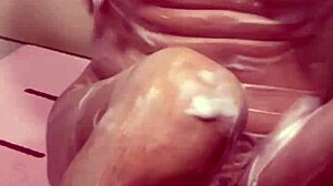 Married woman 38 with dripping nipples in bathroom