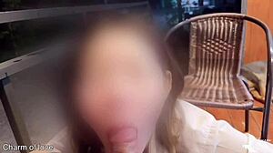 Teacher Fucks A Female Student Outside The Balcony