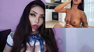 carita inocente getting fucked hard by boyfriend, cumming on face