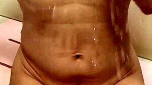 Married woman 38 with dripping nipples in bathroom