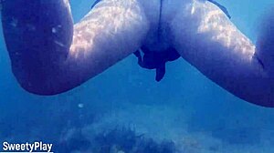Underwater Creampie While Swimming After Cum Inside Pussy
