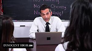 i was in the classroom and saw this trust exercise go wrong with blowjobs