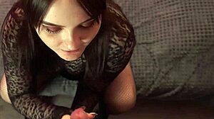 so this femdom lady in high heels pegs her slave with some bdsm and jerk off instructions