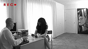 Black babe nyomi banxxx gets pussy pounded by white cock