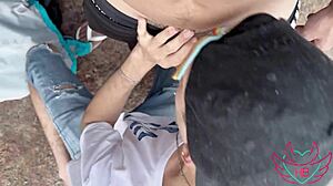 Novinho Safado Tomou Leite Na Cara Na Praia