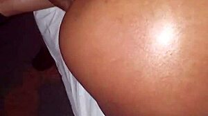 juicy ebony ass bent over for daddy doggystyle fucking