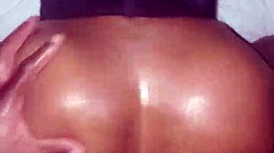 juicy ebony ass bent over for daddy doggystyle fucking