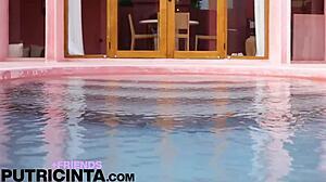 Beautiful model Putri Cinta performs naked dance revealing her figure