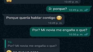 my friend in mini shorts heats up whatsapp chat