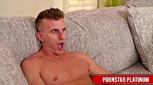 blonde milf kyla keys rides blond oliver faze's large dick hard