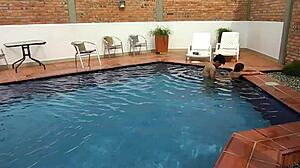 I'm on vacation, licking my step-nephew's ass by the pool