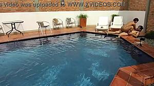 I'm on vacation, licking my step-nephew's ass by the pool