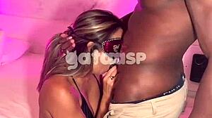 Hotwife Fucks Well-Endowed Black Guy While Cuckold Films