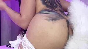 Naughty kitten masturbates for you with split tongue and Svakom toy.