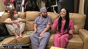 From Nurse To Doctor In Tampa, Blaire Celeste Gets Her Mouth Blasted With Huge Cum Load