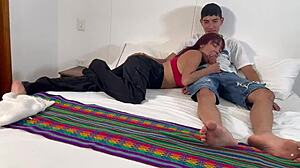 Skinny latina Allison Sweet gets fucked by her friend's big cock.