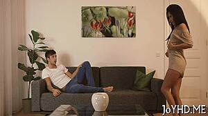 Young whore bounces wildly on that hard schlong