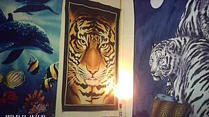 Behind scenes, first timer bombshell gets pounded by Italian machine.