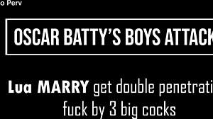 Lua Marry tries fucking three men for the first time in her second dp with bbc