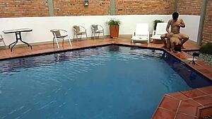 I'm on vacation, licking my step-nephew's ass by the pool