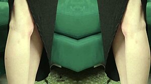 Two-piece black outfit with deep plunging neck on Kit Summers