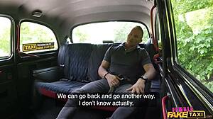 Female fake taxi - milf gets her big tits felt and he makes her squirt
