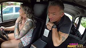 Female fake taxi - milf gets her big tits felt and he makes her squirt