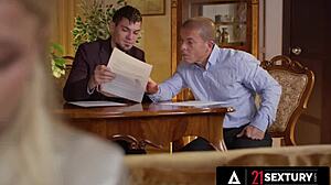 i'm gorgeous alexa flexy getting my pretty butt fucked hard by bosses in office 3some