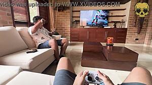 fuck my stepbrother's best friend before he comes back!