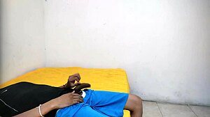 young guy jerks off in aunt's room