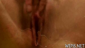 chap is pissing in her throat, hardcore sucking and sloppy oral