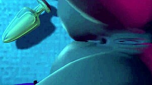 Giantess devours in night-time anal vore!