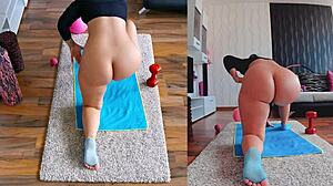 Naughty and naked - dual cam yoga will make your heart race