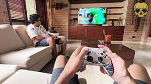 fuck my stepbrother's best friend before he comes back!