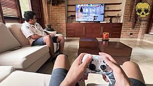 fuck my stepbrother's best friend before he comes back!