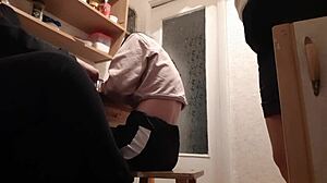 Stepmother Masturbates Dirty While Daughters Prepare For Exam! Lesbian Illusion