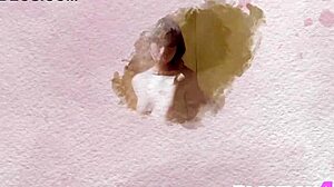 perfect body milf model nastasia celeste posing after painting