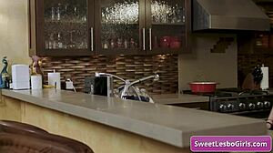 Two Blonde Girls Kiss Tenderly