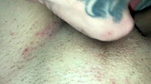 Real Amateur Couple Boldly Rough Fingers and Stretches Wife's Tight Wet Pussy Close-Up