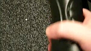 horny subslut wanks daddy's cock with toys