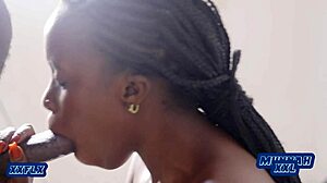 Can he control his throbbing dick in her mouth?