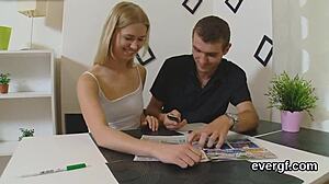 This broke lover allows his flirty friend to ream the ex-girlfriend for hard cash