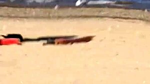 Pink Princess On Hidden Beach Candid