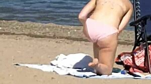 Pink Princess On Hidden Beach Candid