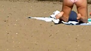 Pink Princess On Hidden Beach Candid