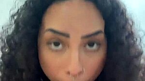 watch me unleash my latina heat in first pov sloppy deepthroat masturbation cum on tits 😈