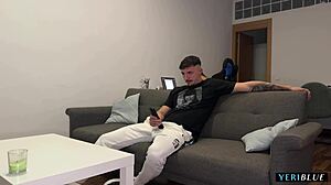 She invites him home to watch a movie and fucks him