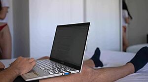 naughty petite girl practices blowjob skills secretly from her boyfriend